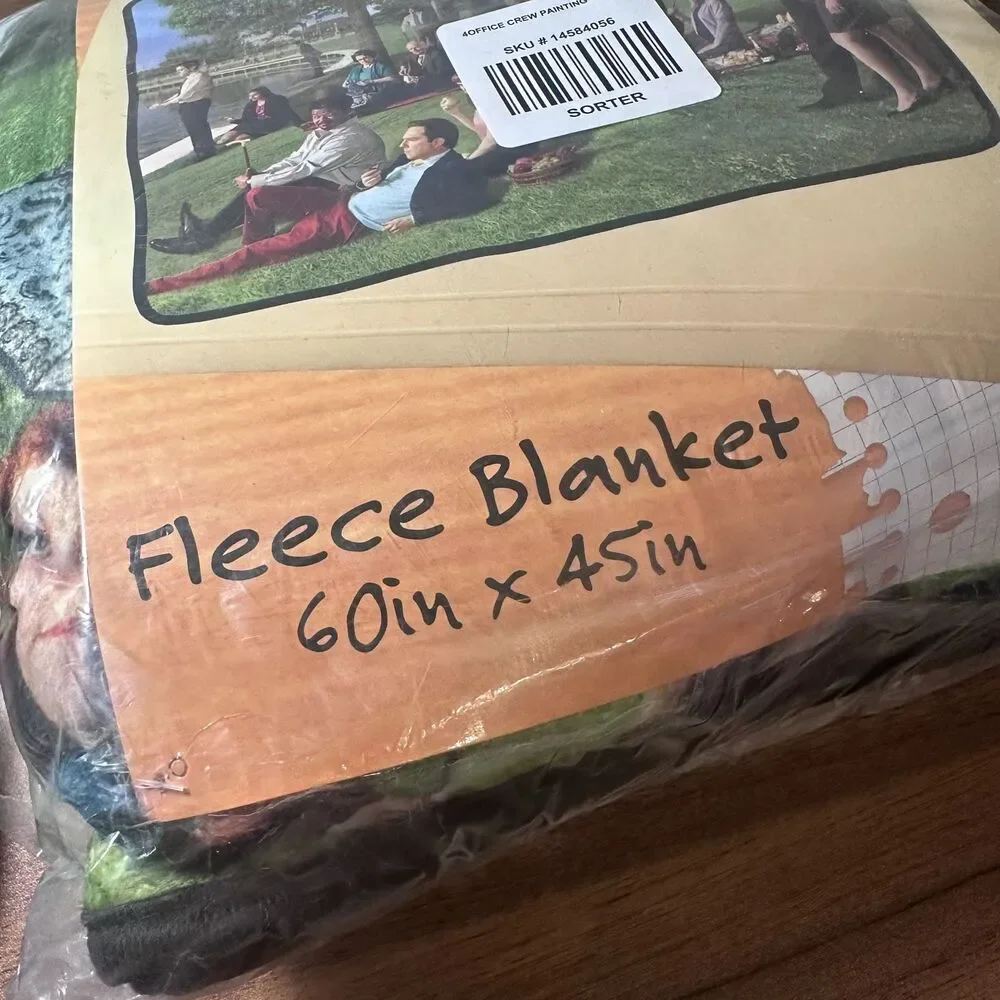 The Office Sunday Afternoon Art Style 60x45” Fleece Blanket Collector’s Item
